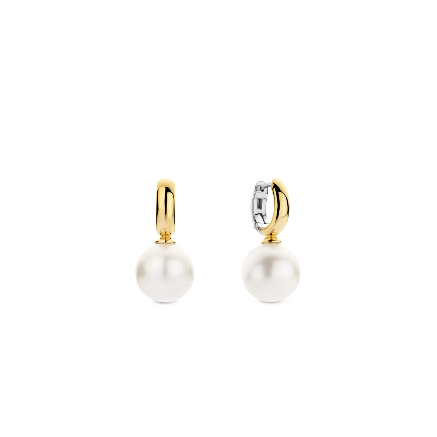Ti Sento Gold & Large Pearl Drop Earrings