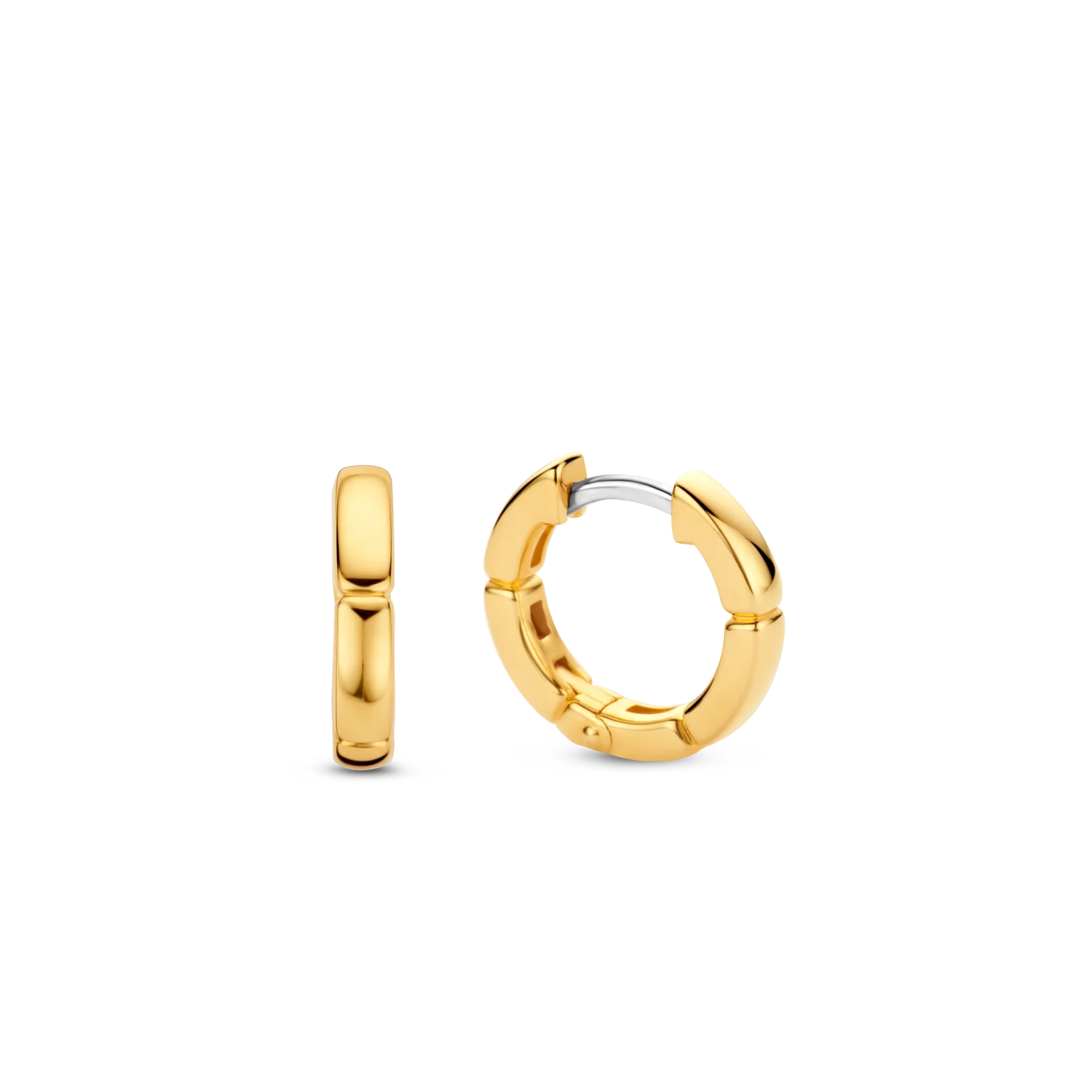 Ti Sento Gold Sectioned Hoops