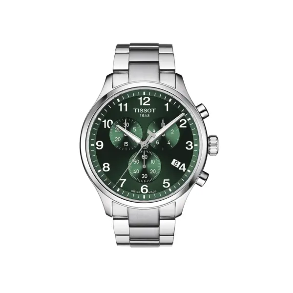 Tissot Chrono XL Classic Stainless Steel Watch - Green Dial