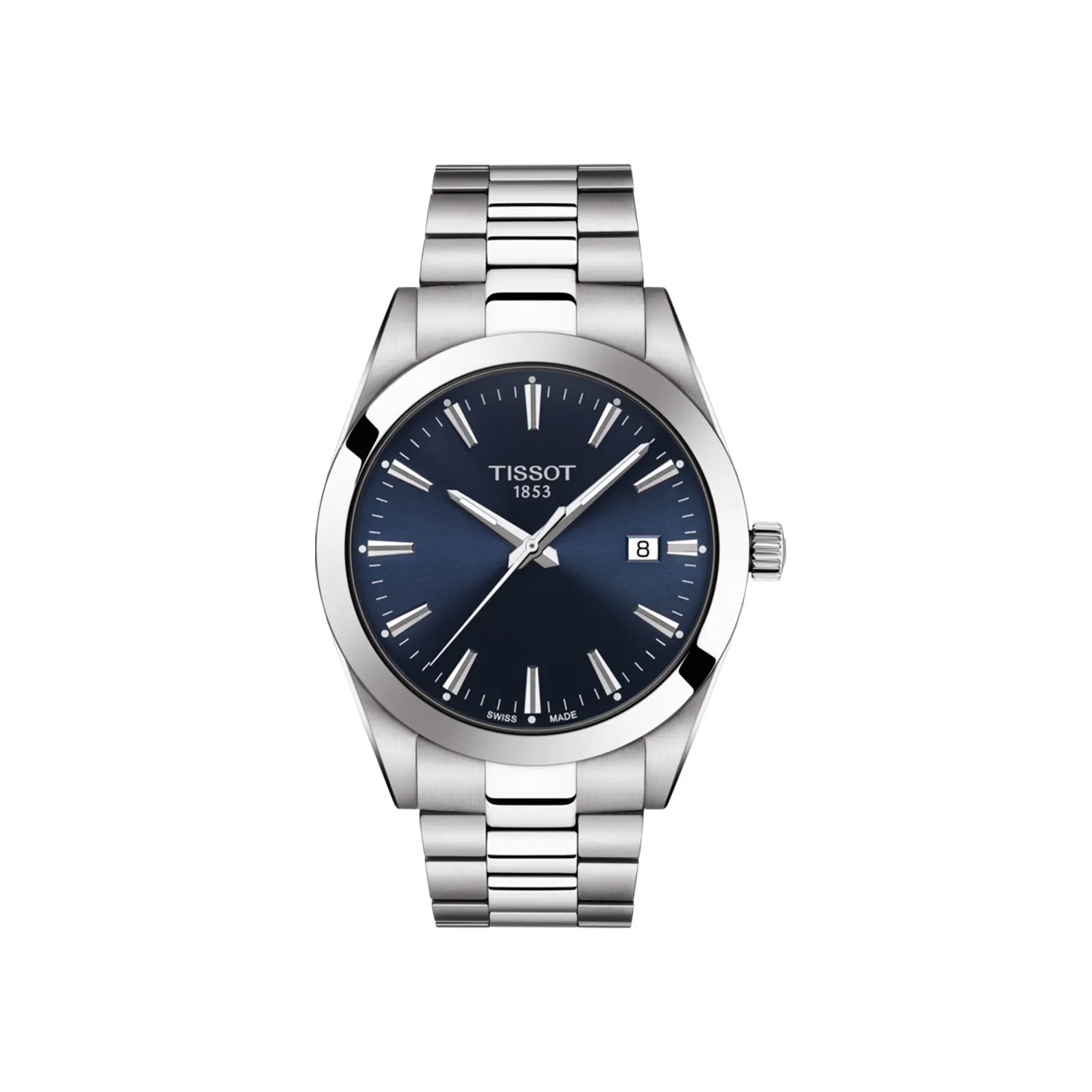 Tissot Gentleman Stainless Steel Watch - Blue Dial