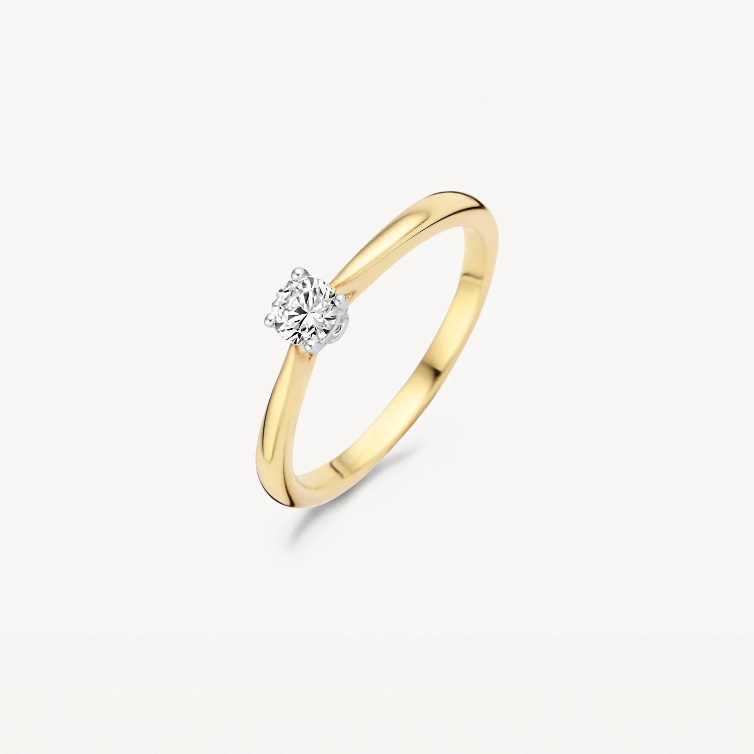 Blush 14ct. Yellow Gold CZ Solitaire Ring