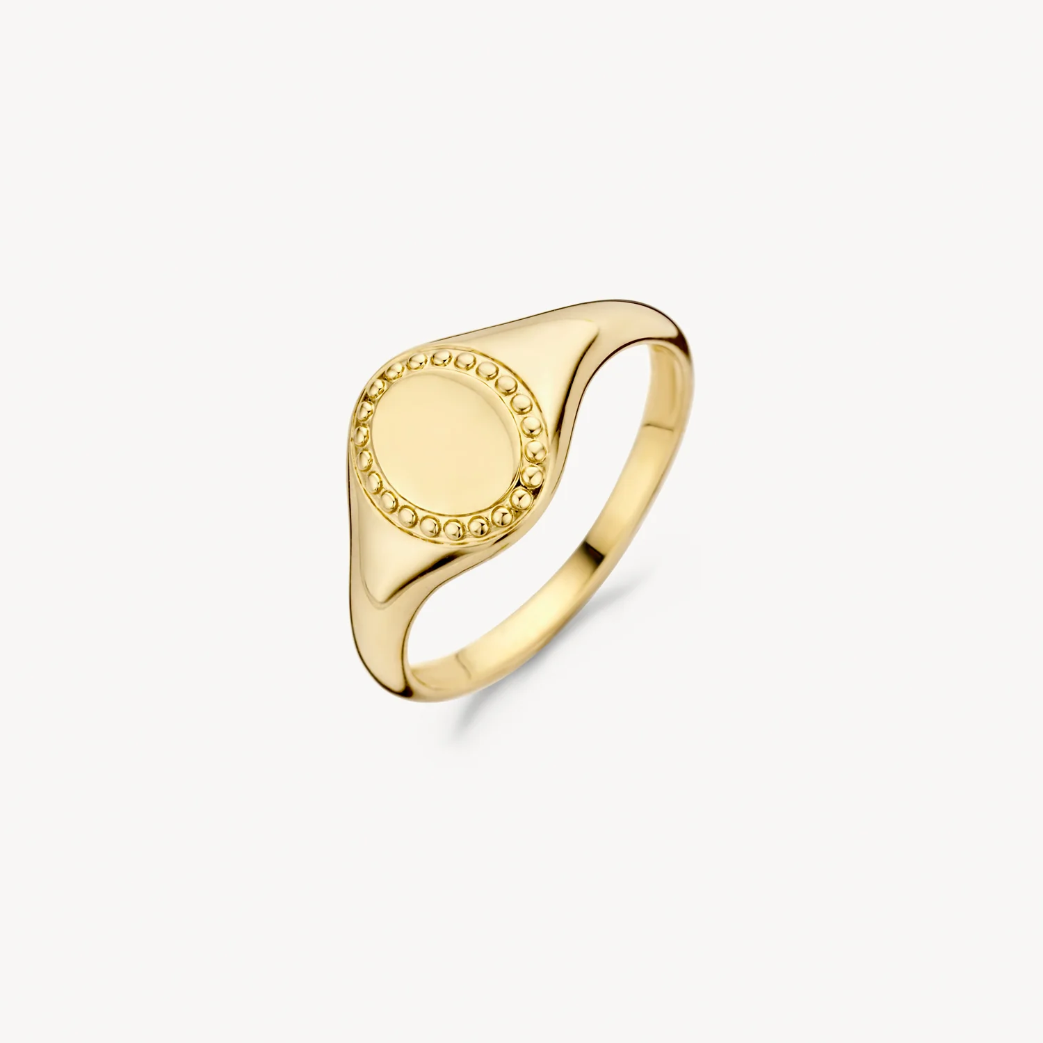 Blush Yellow Gold Oval Signet Ring