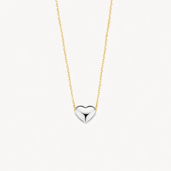 Blush Two-Tone Gold Small Heart Necklace
