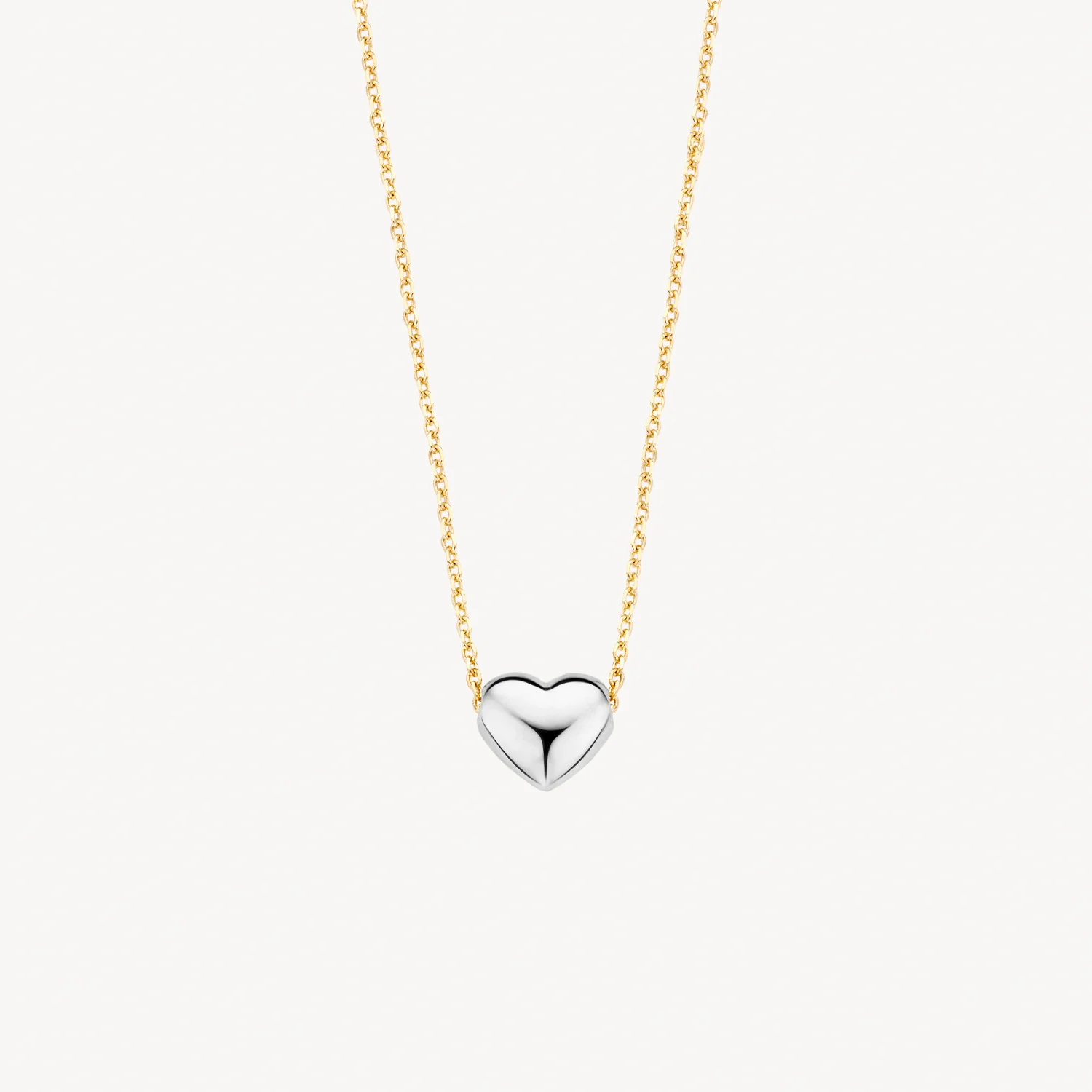 Blush Two-Tone Gold Small Heart Necklace