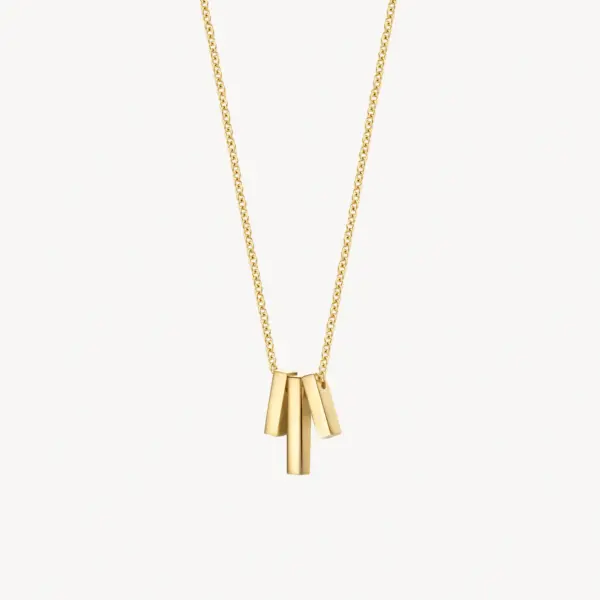 Blush Yellow Gold 3-Bars Necklace
