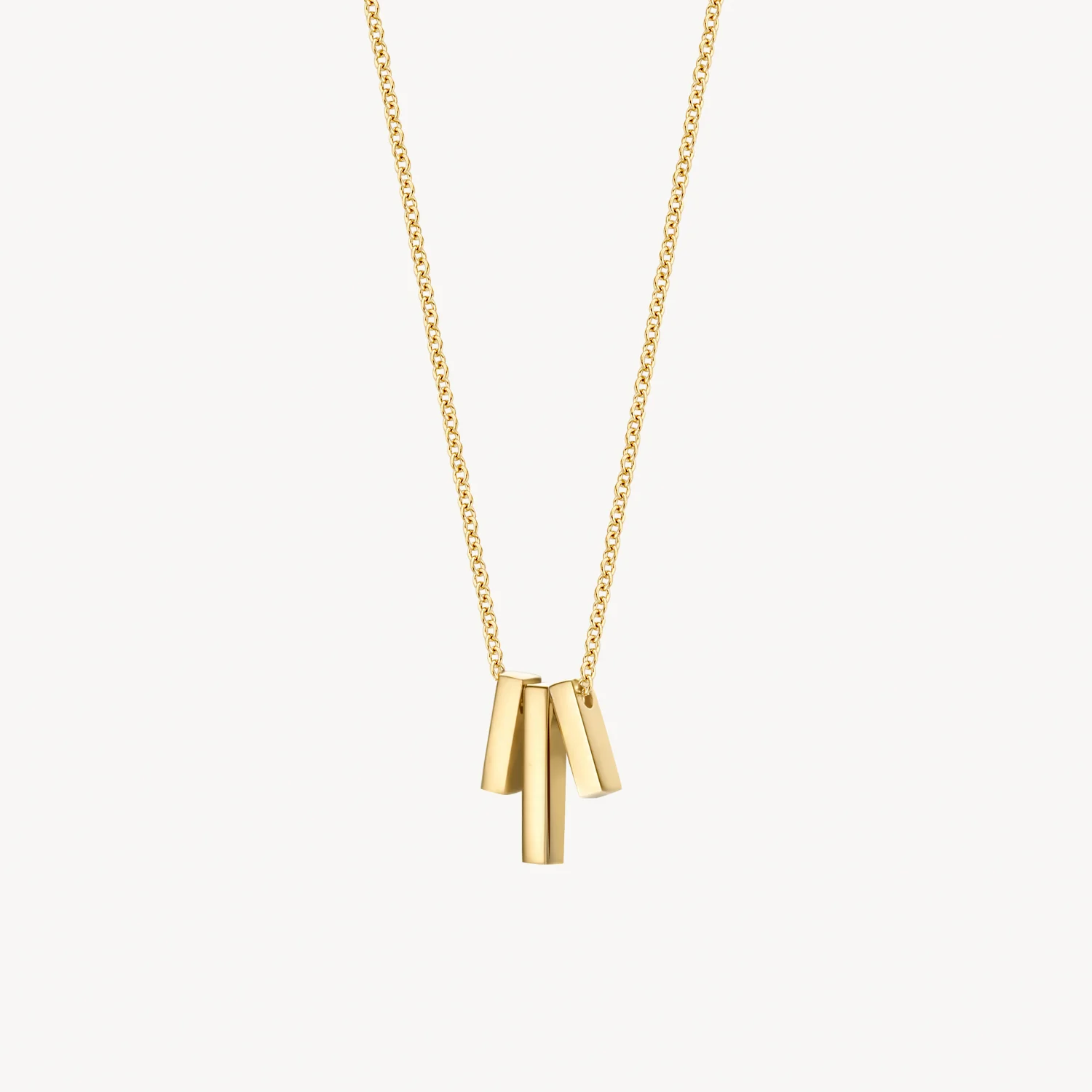 Blush Yellow Gold 3-Bars Necklace