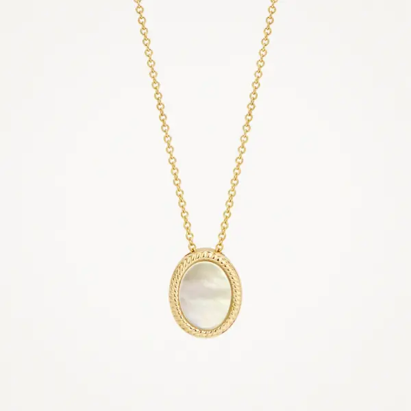 Blush Yellow Gold Necklace with Mother-of-Pearl Pendant