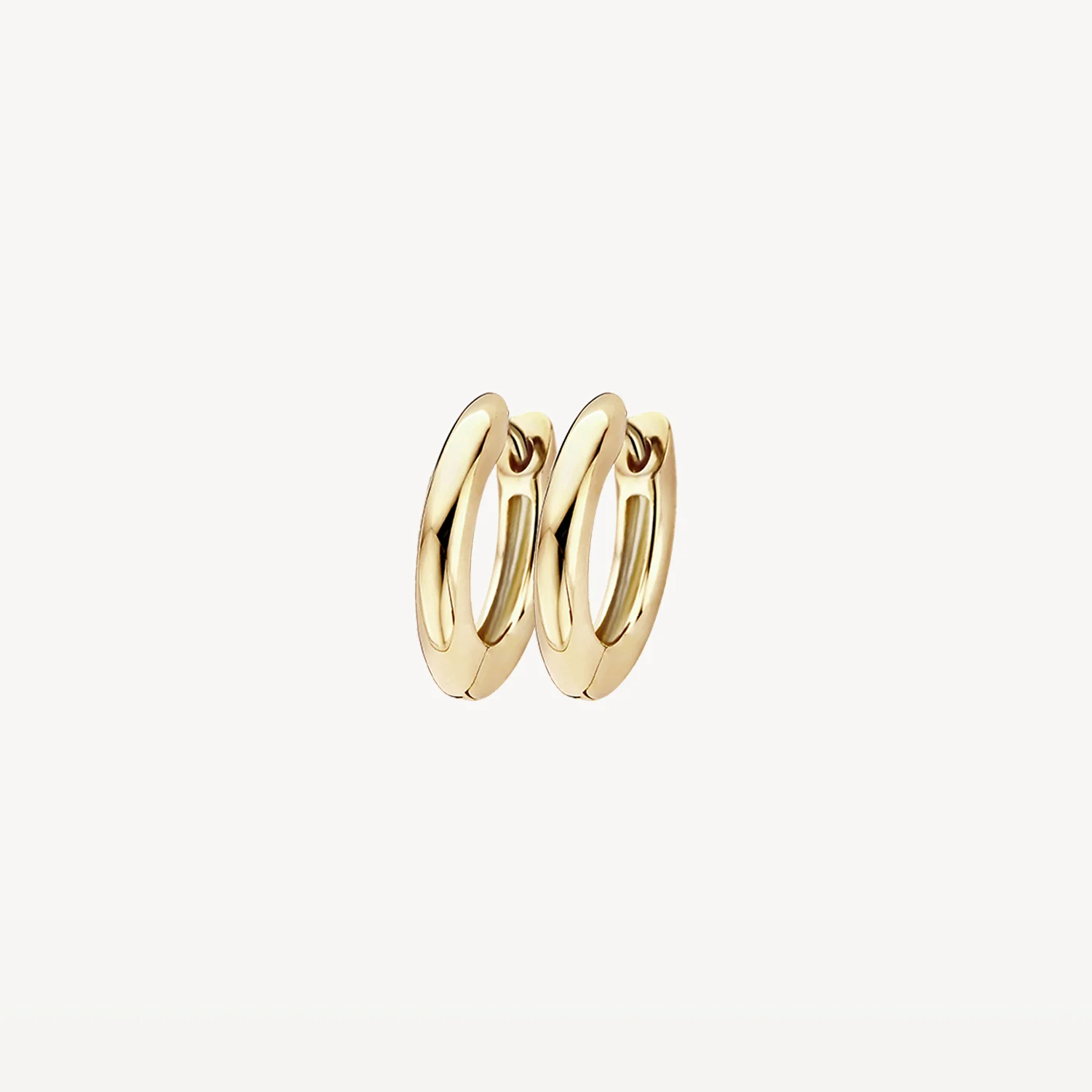 Blush Yellow Gold Hoop Earrings - Small 13mm