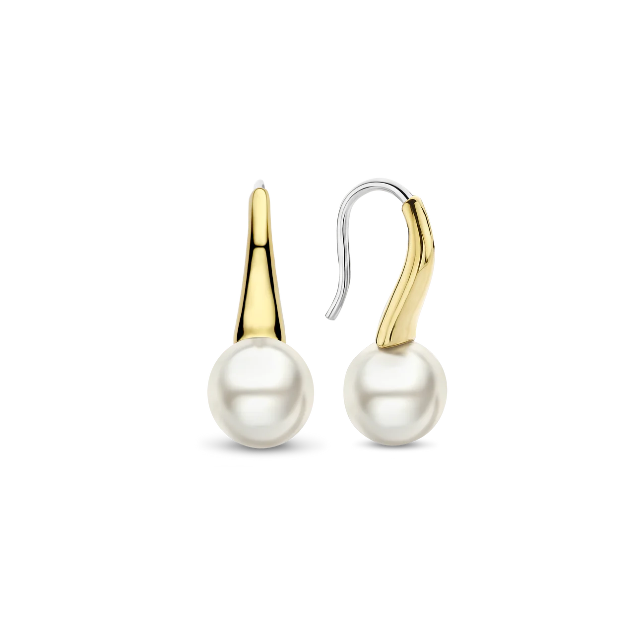 Ti Sento Pearl & Gold Hook Earrings
