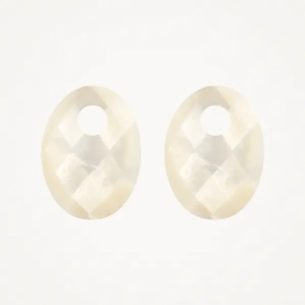 Blush Ear Charms - Oval Mother-of-Pearl