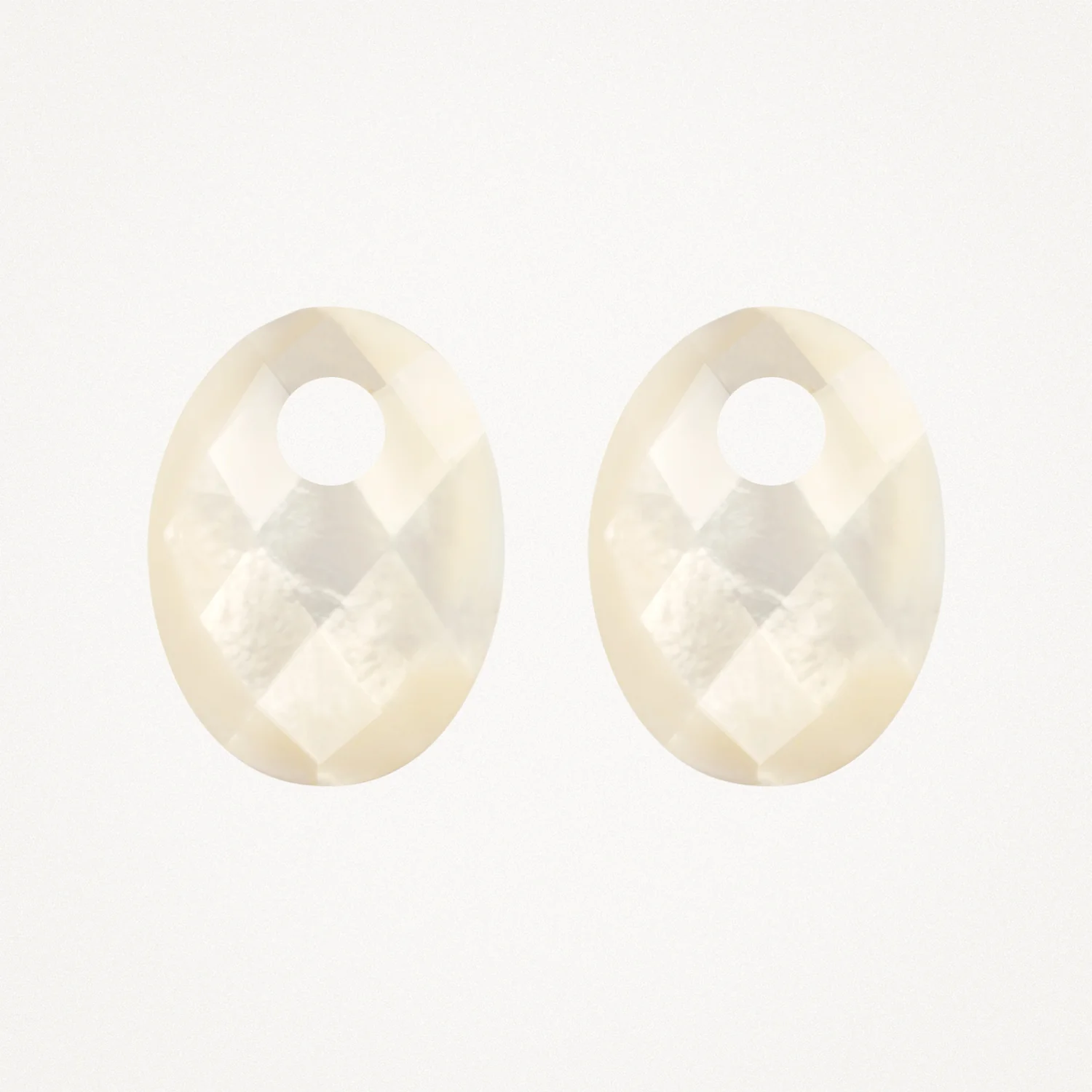 Blush Ear Charms - Oval Mother-of-Pearl