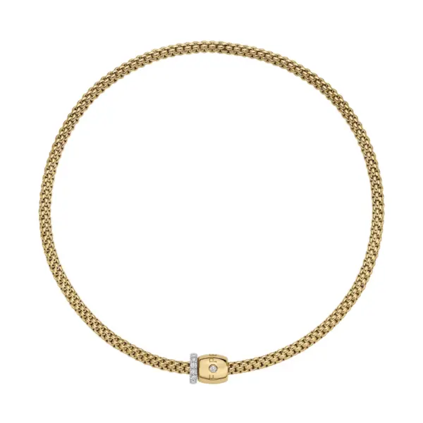 FOPE Solo Flex'It Necklace with Diamond-Set Rondel