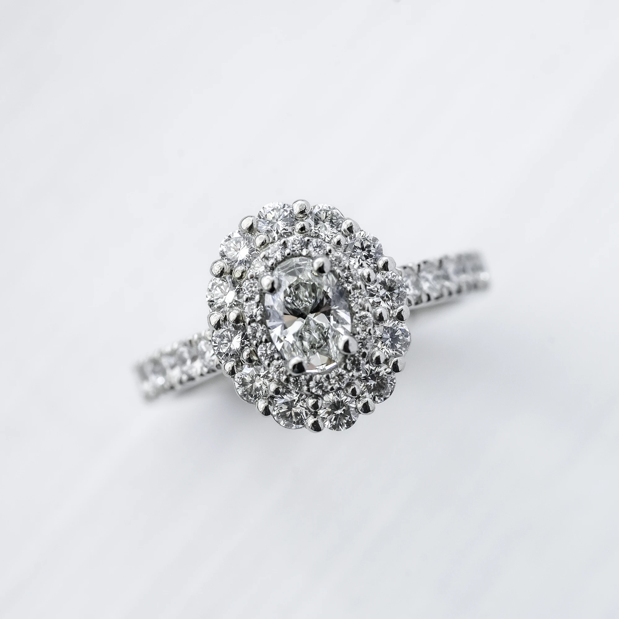 Bespoke Double Halo Diamond Engagement Ring