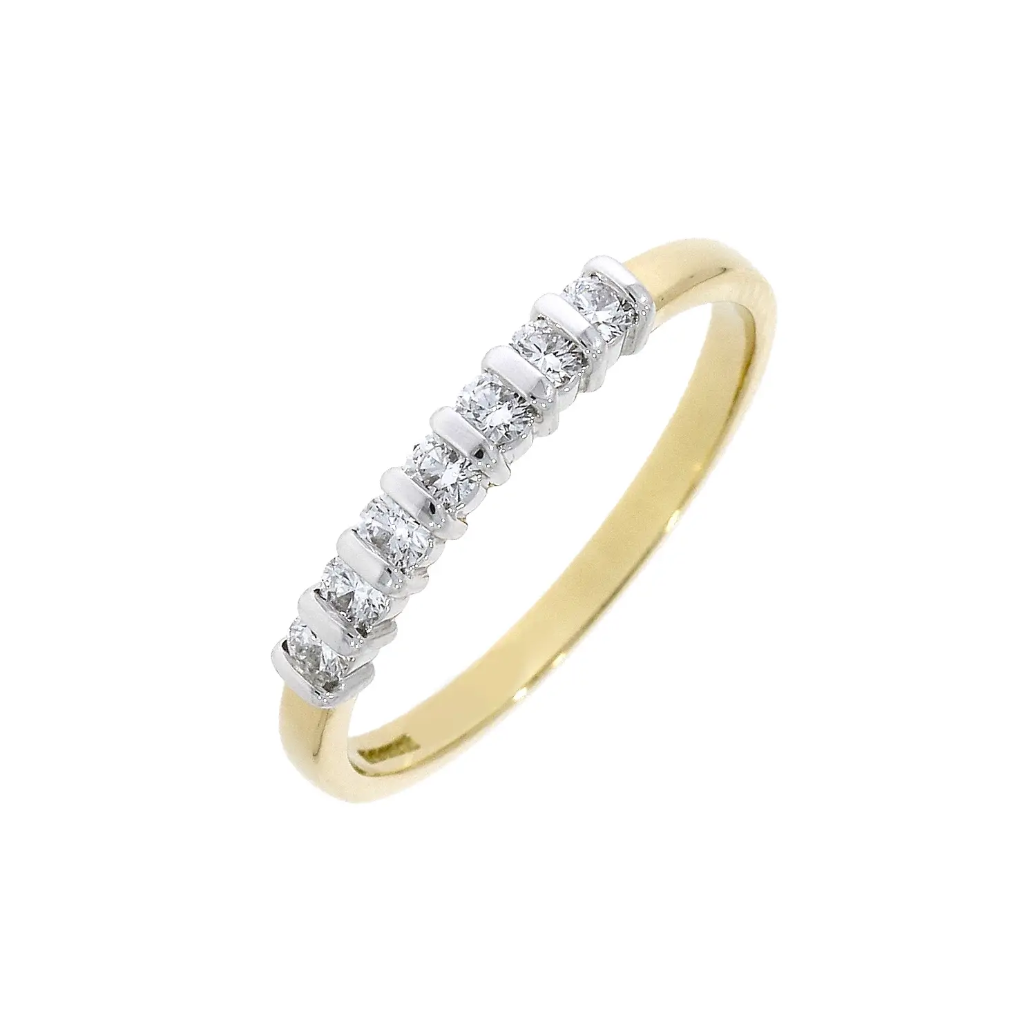 7-Stone Bar-Set Diamond Eternity Ring