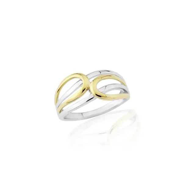 Two-Tone Gold Entwined Dress Ring