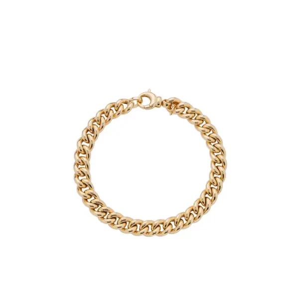 9ct. Yellow Gold Chunky Curb Chain Bracelet