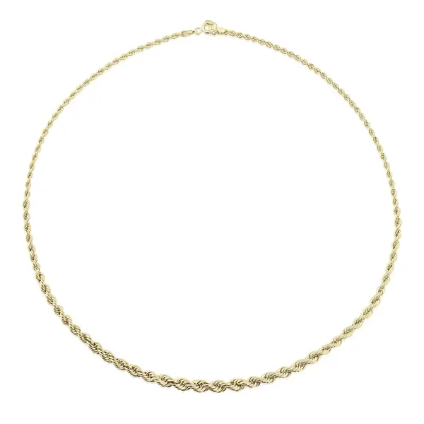 9ct. Yellow Gold Graduated Rope Twist Necklet