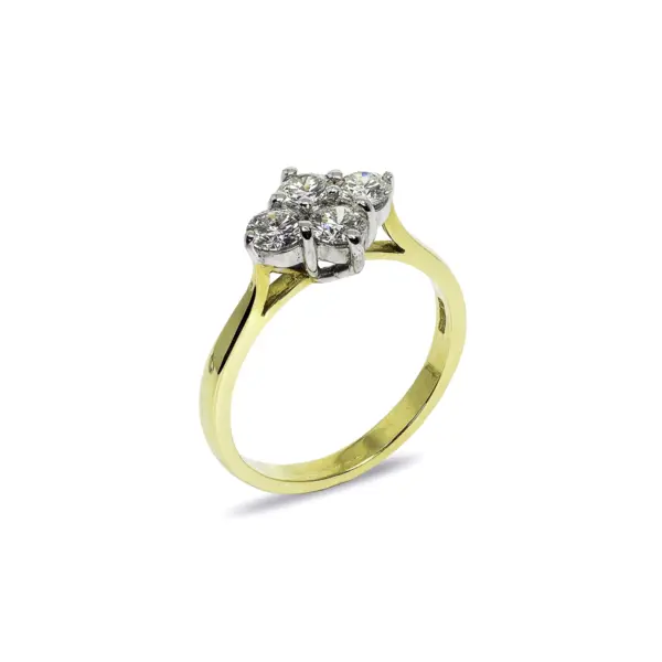 VOGUE Diamond Engagement Ring - Yellow Gold & Diamond Ring