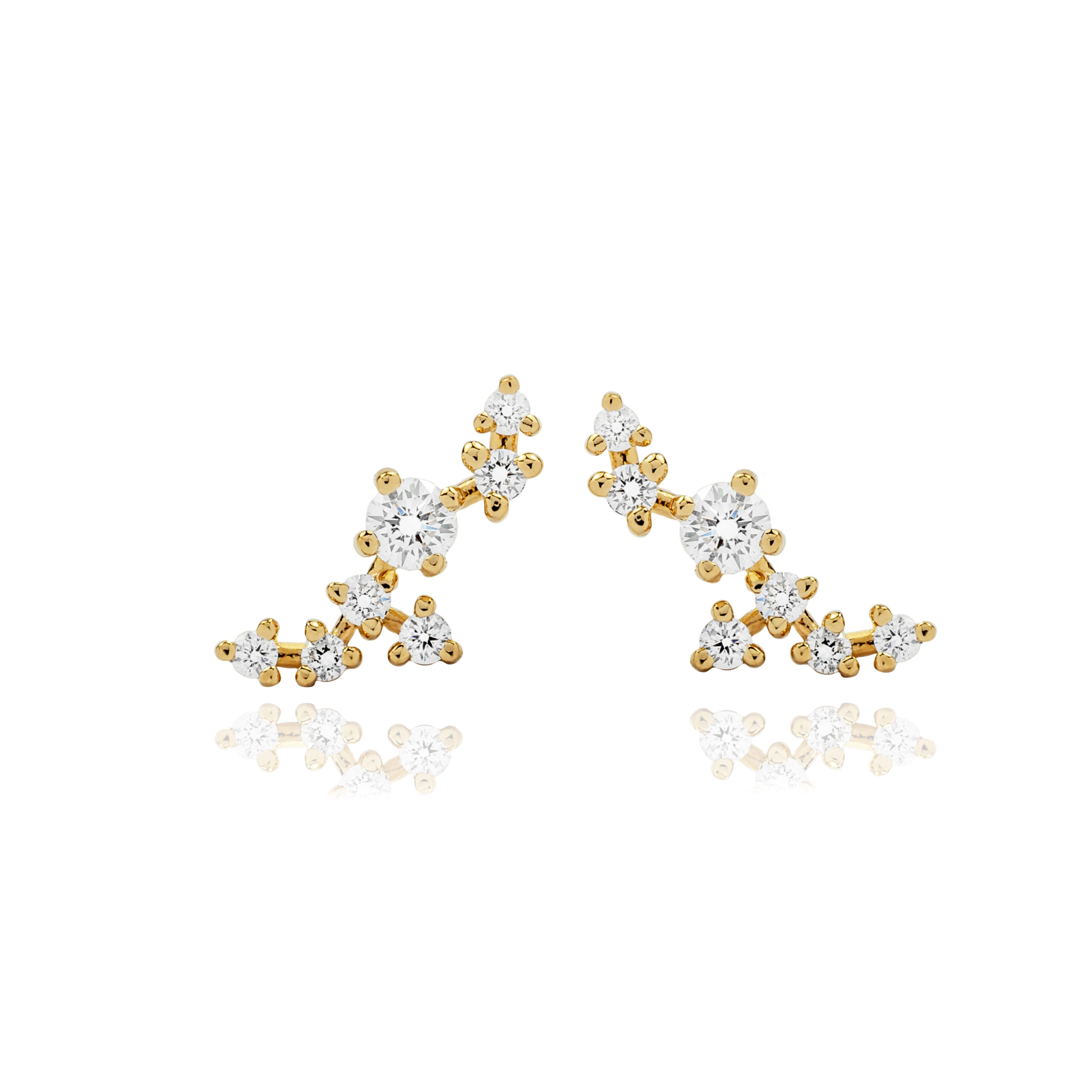 Blossom Earrings - Yellow Gold & Diamonds