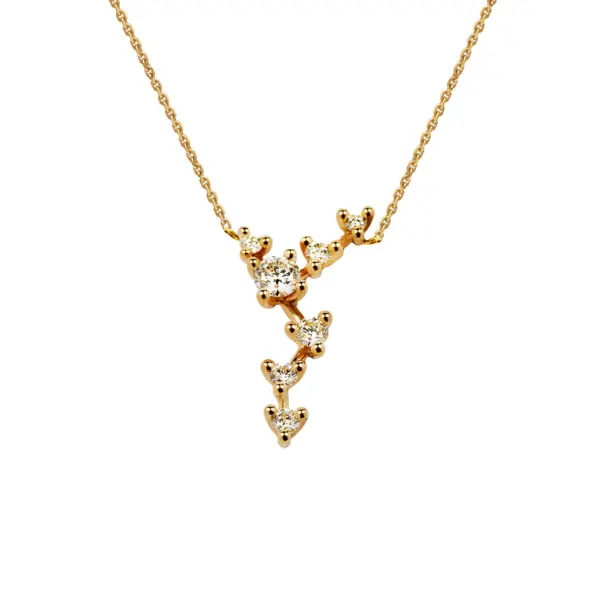 O'Dwyer Goldsmith Blossom Pendant - Gold & Diamond Necklace