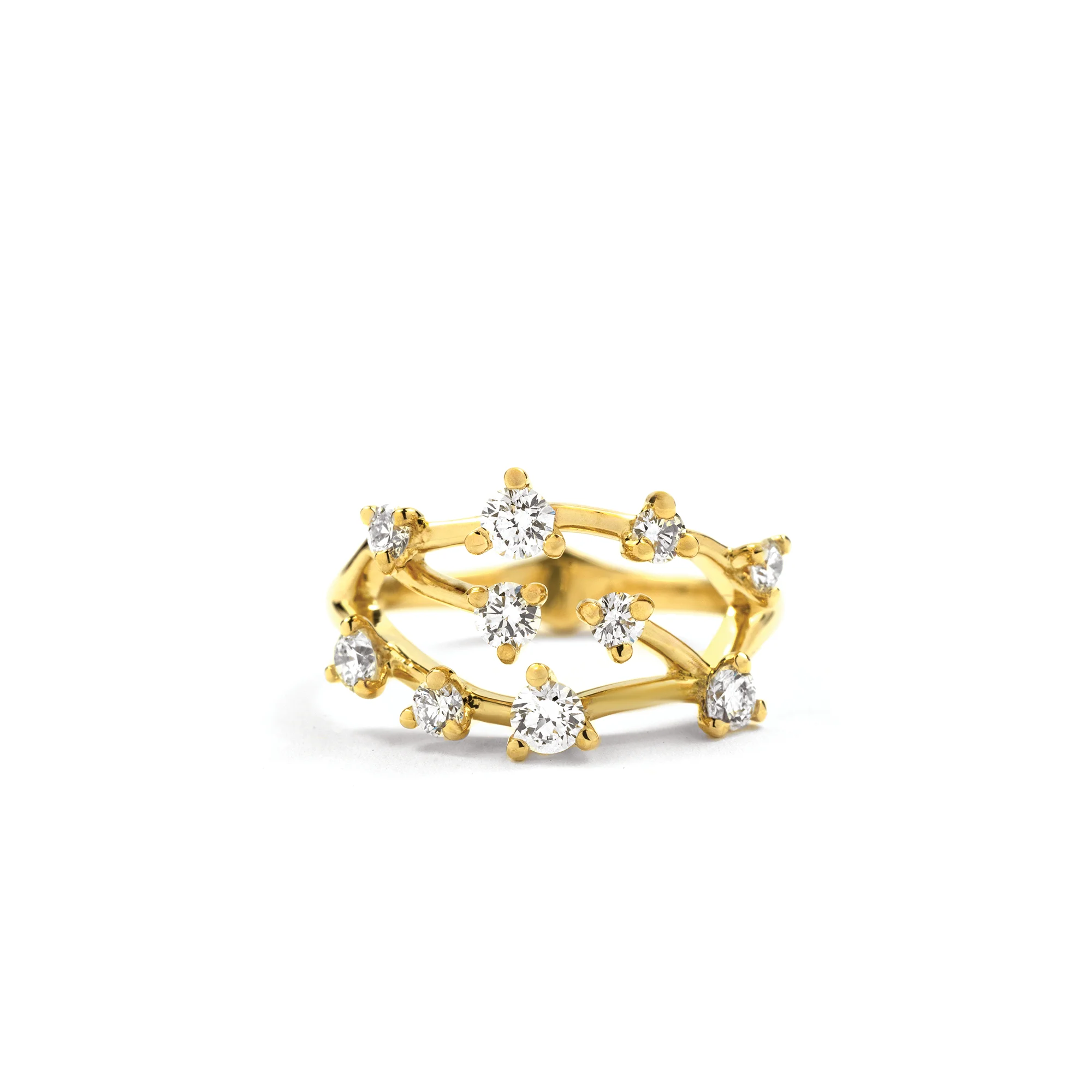 Blossom Ring - Yellow Gold & Diamonds