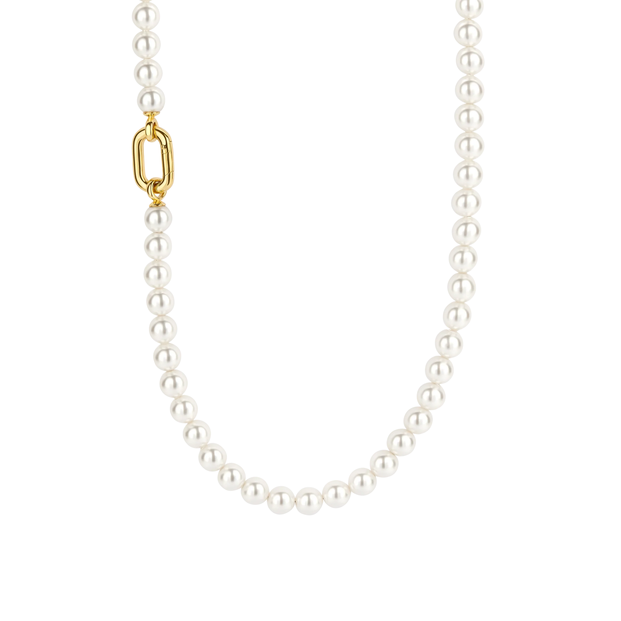 Ti Sento Pearl Strand Necklace with Gold Link