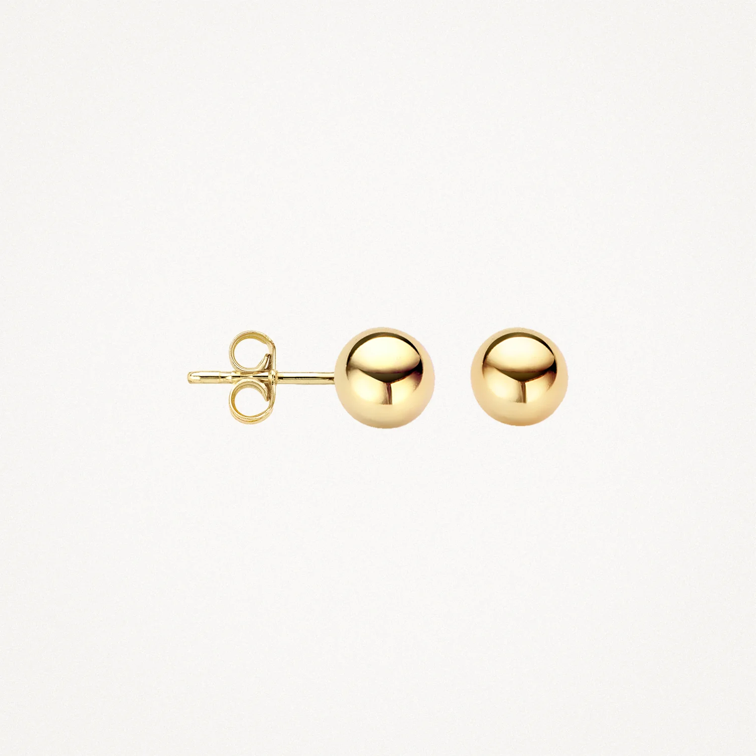 Blush Yellow Gold Ball Stud Earrings – Large