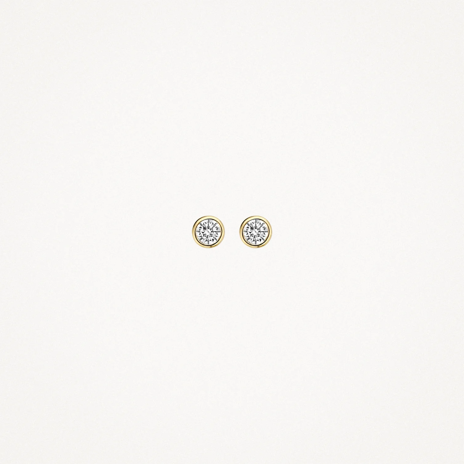 Blush Gold & CZ Stud Earrings - Extra Small