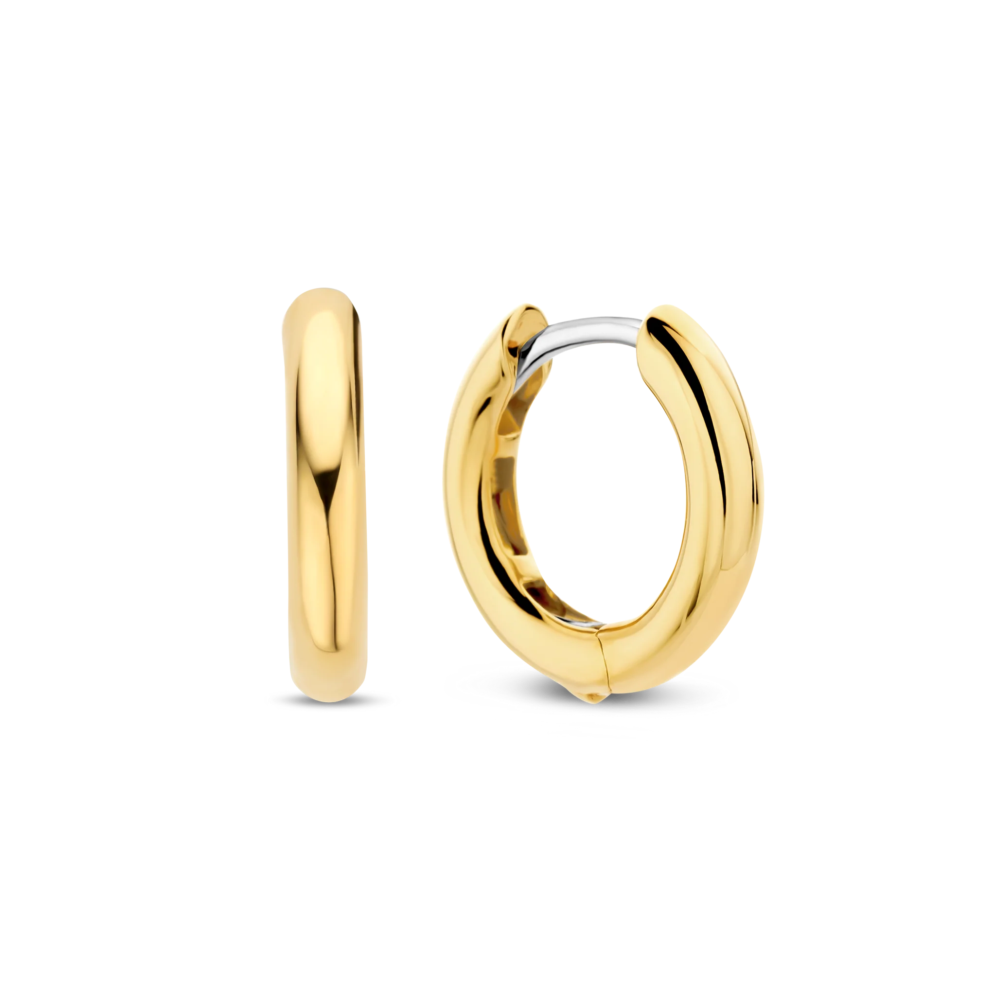 Ti Sento Gold Hoop Earrings - 14mm