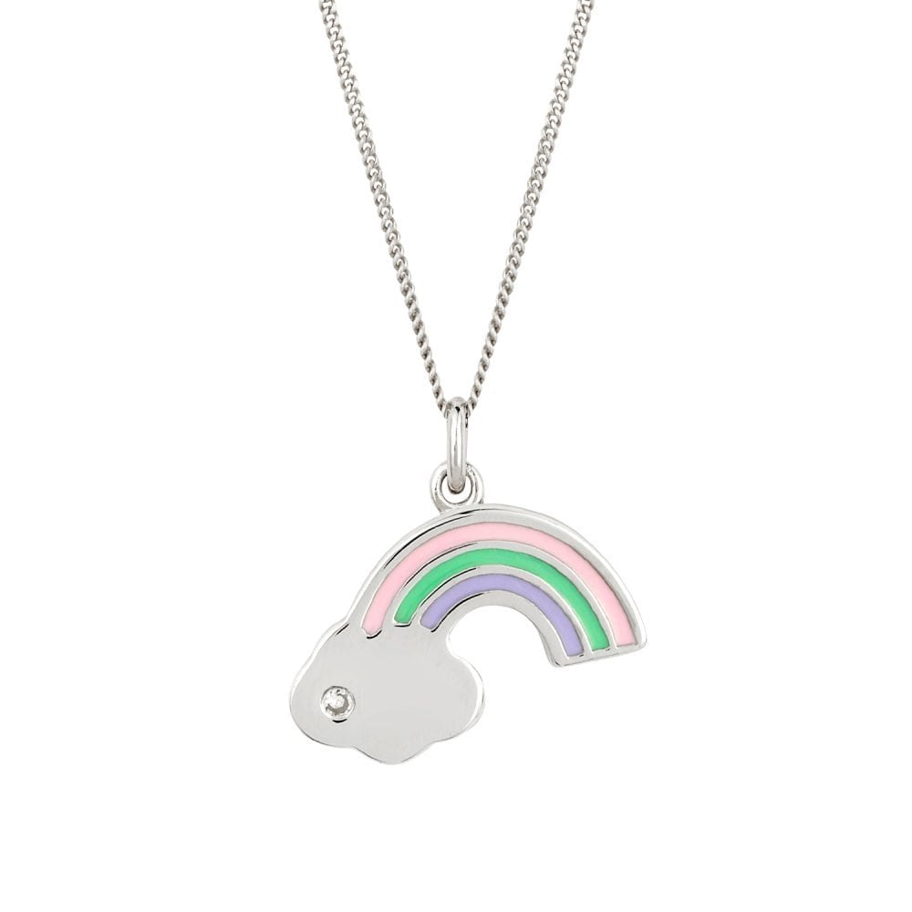 D for Diamond Pastel Rainbow Necklace