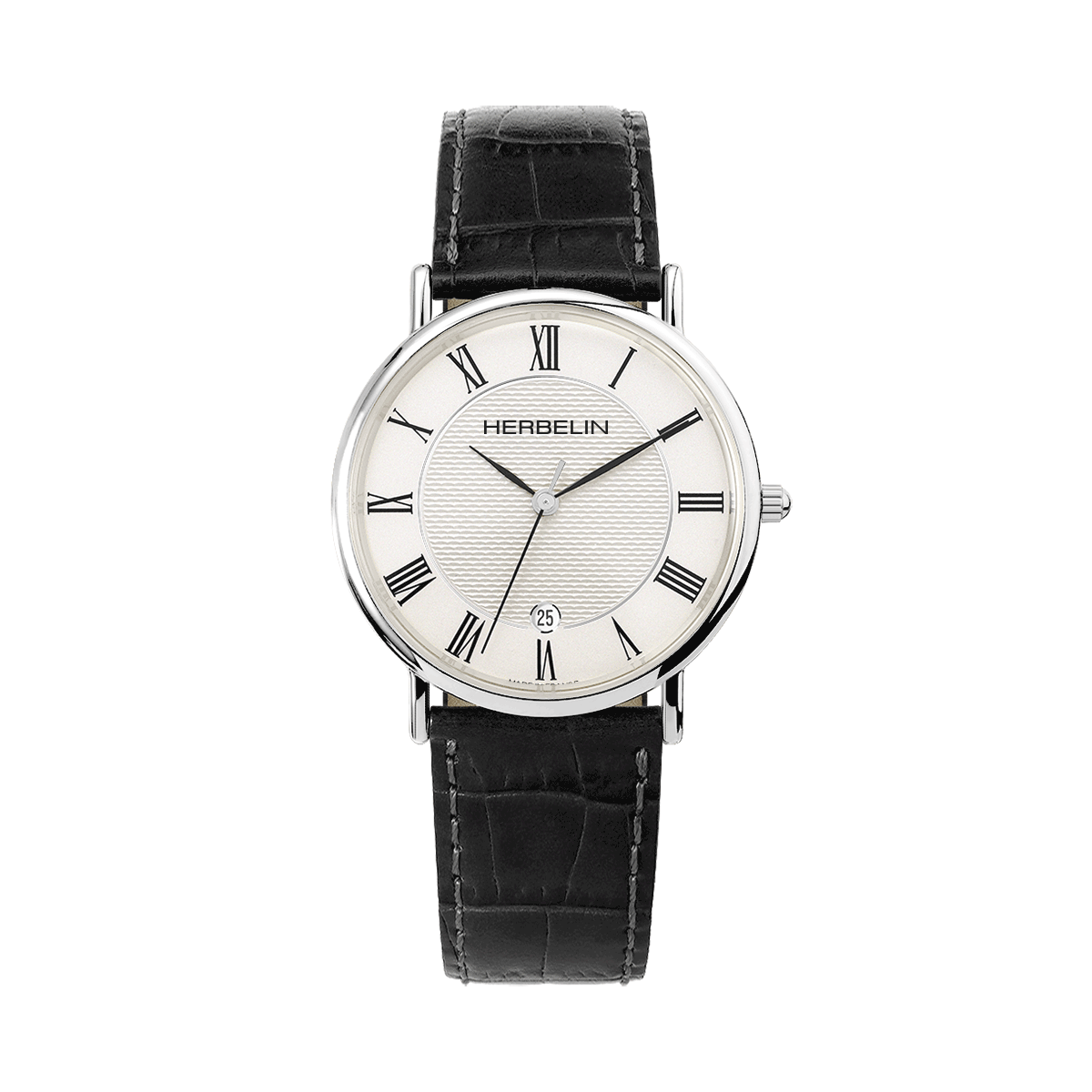 Herbelin Classique Watch with Black Strap & Roman Numerals