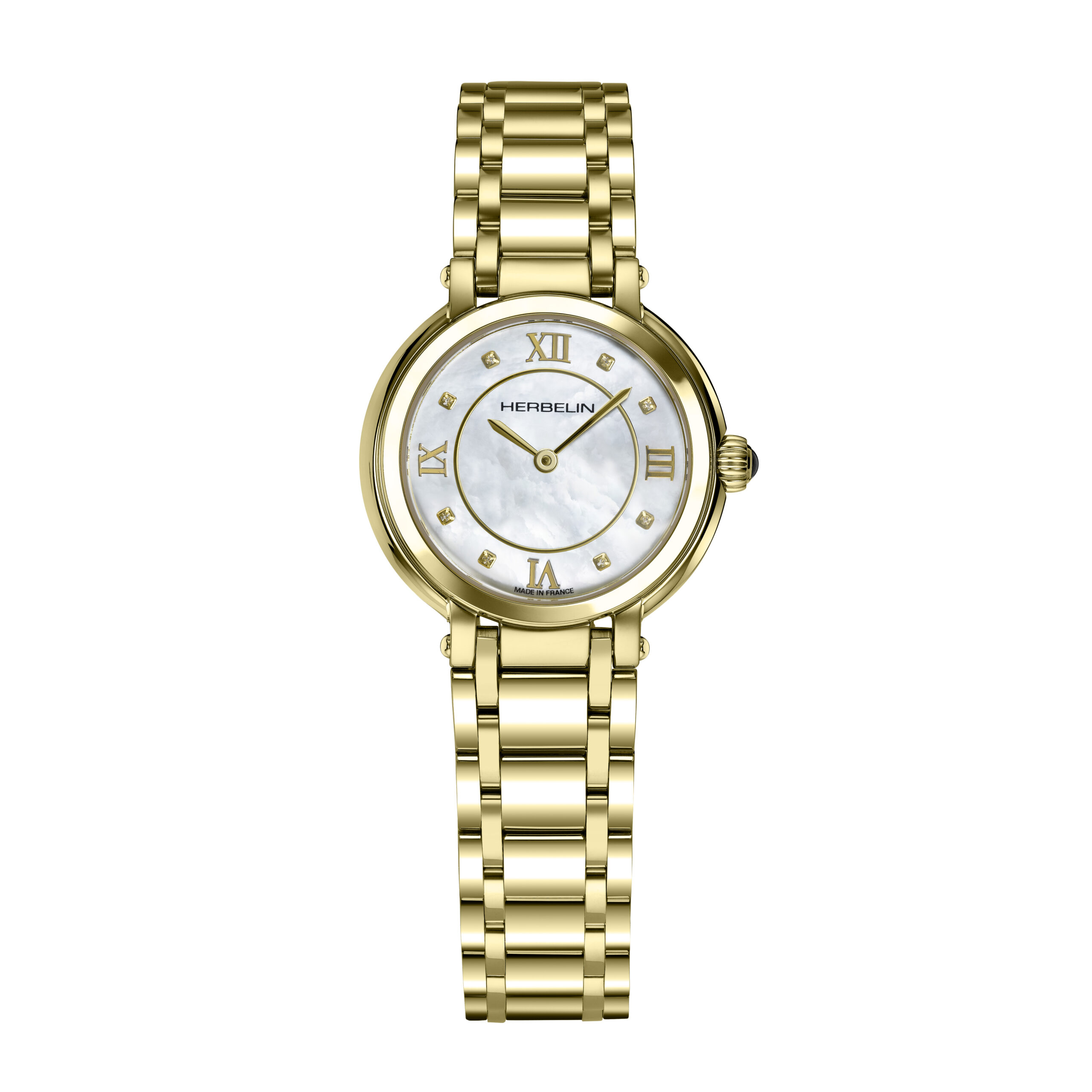 Herbelin Gold Plated Galet Watch