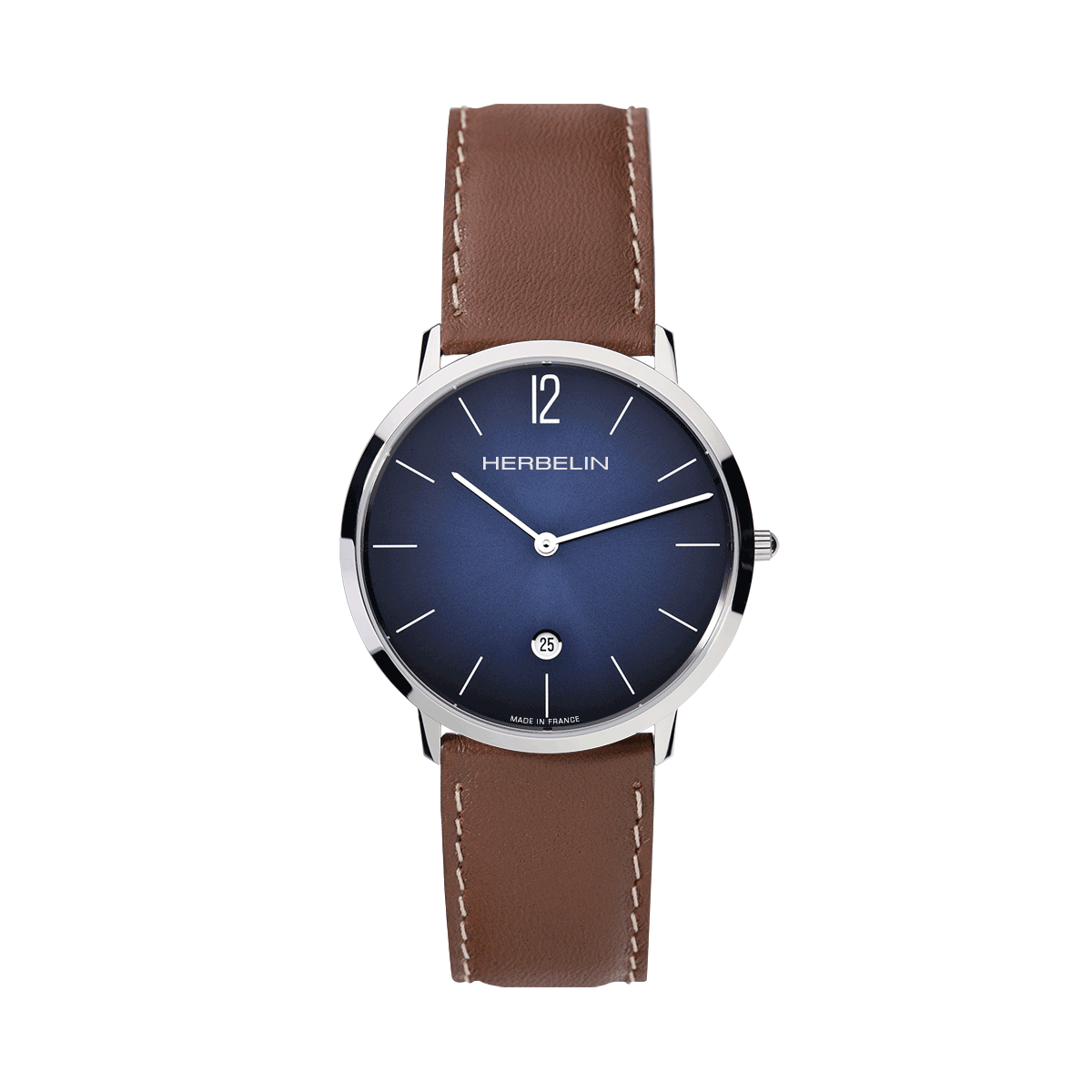 Herbelin City Watch - Blue Dial, Brown Strap