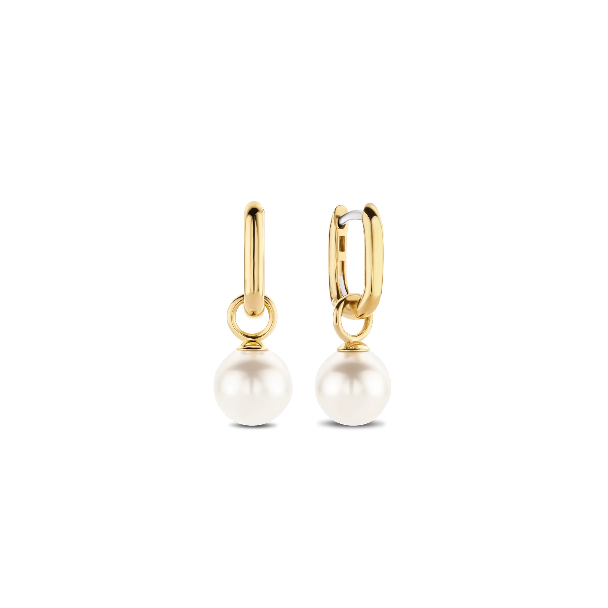 Ti Sento Gold & Pearl Drop Earrings