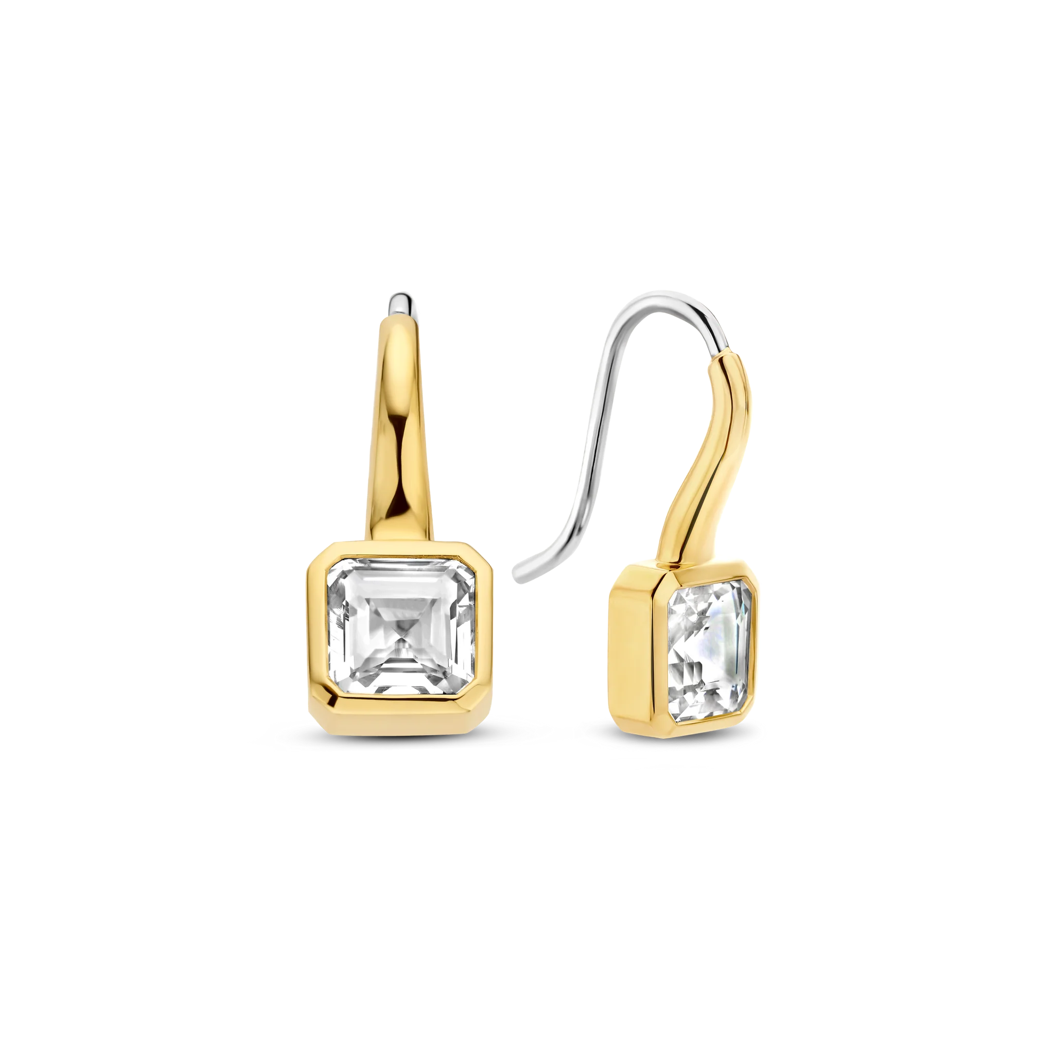 Ti Sento Square CZ Hook Earrings