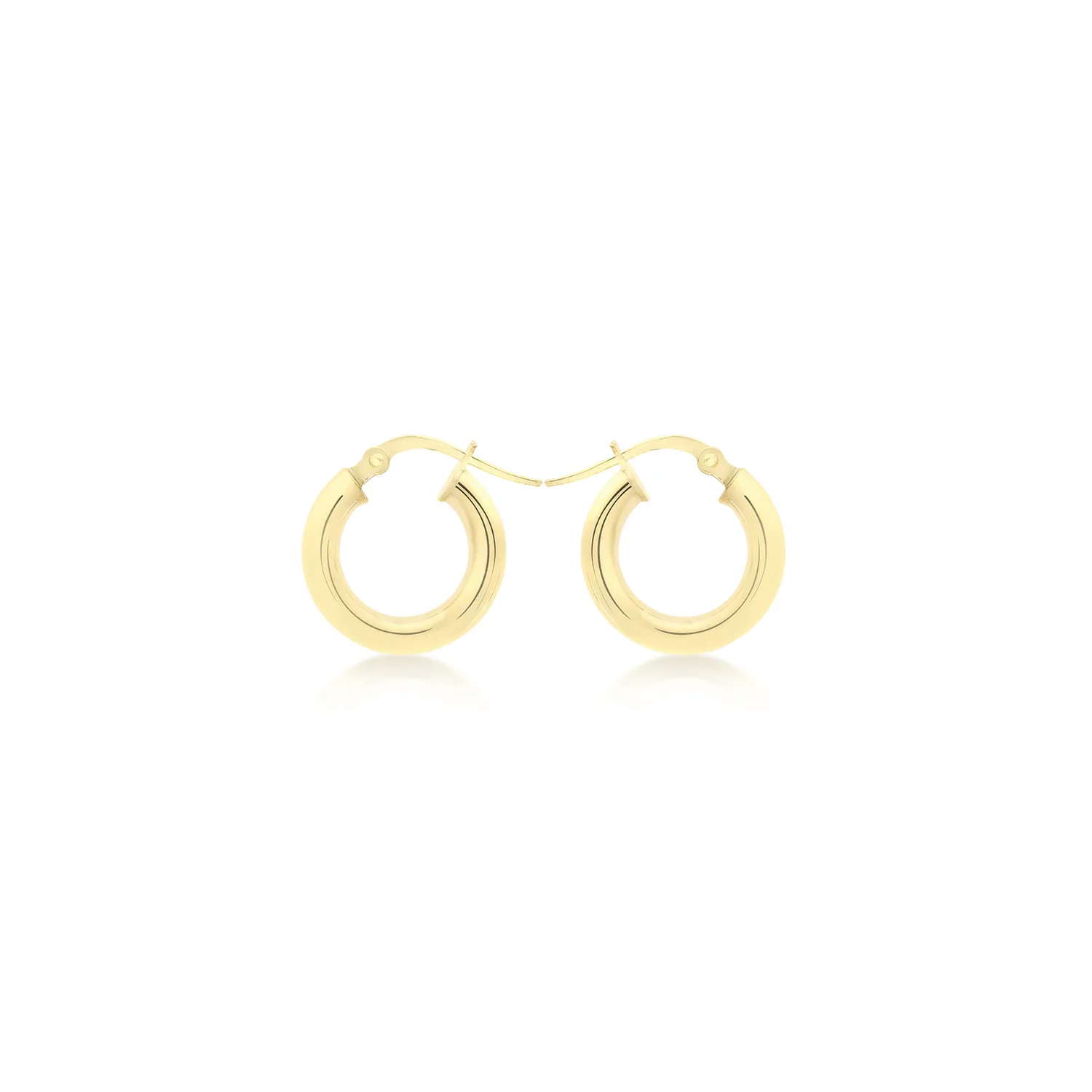 Yellow Gold Creole Hoop Earrings - 18mm