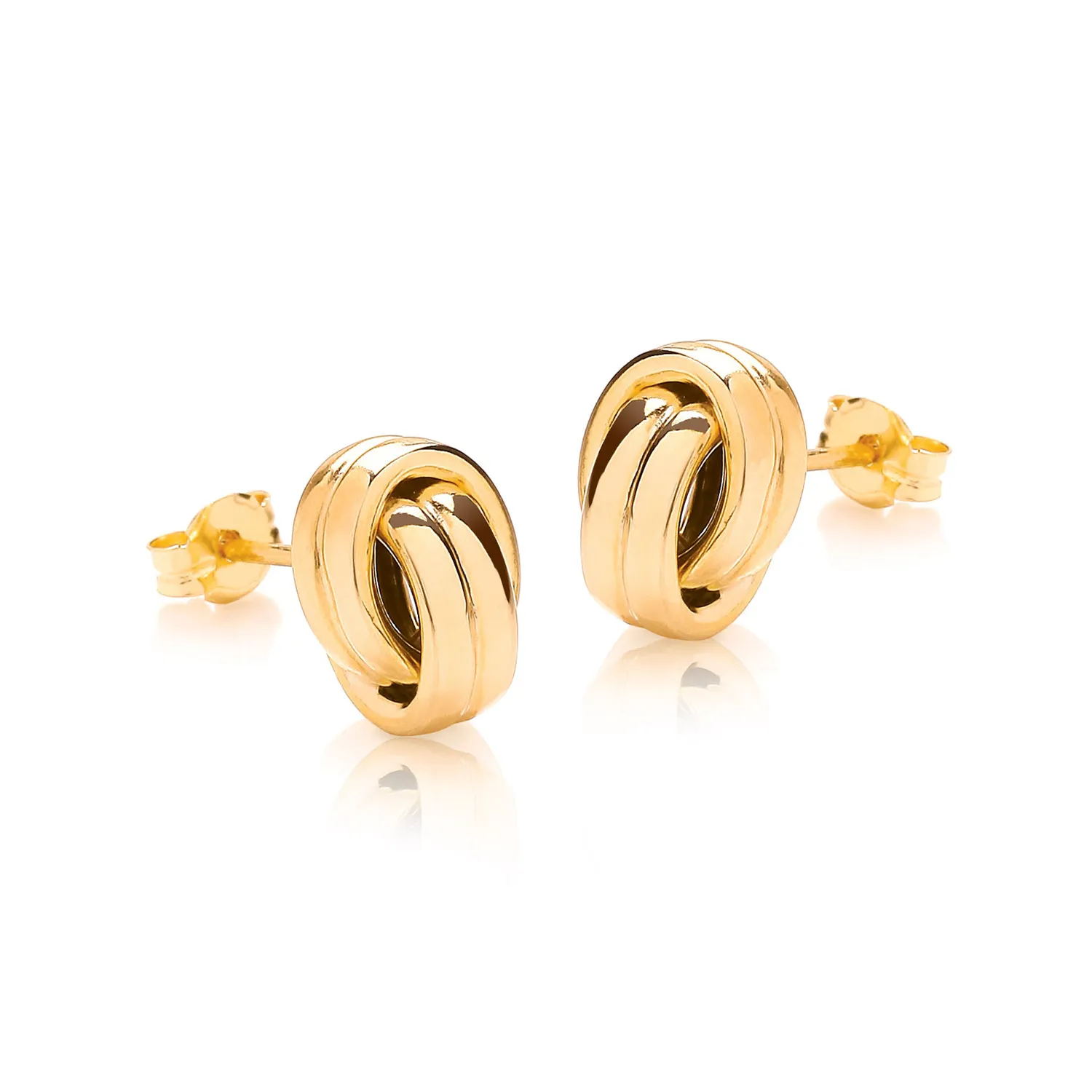 Yellow Gold Knot Stud Earrings