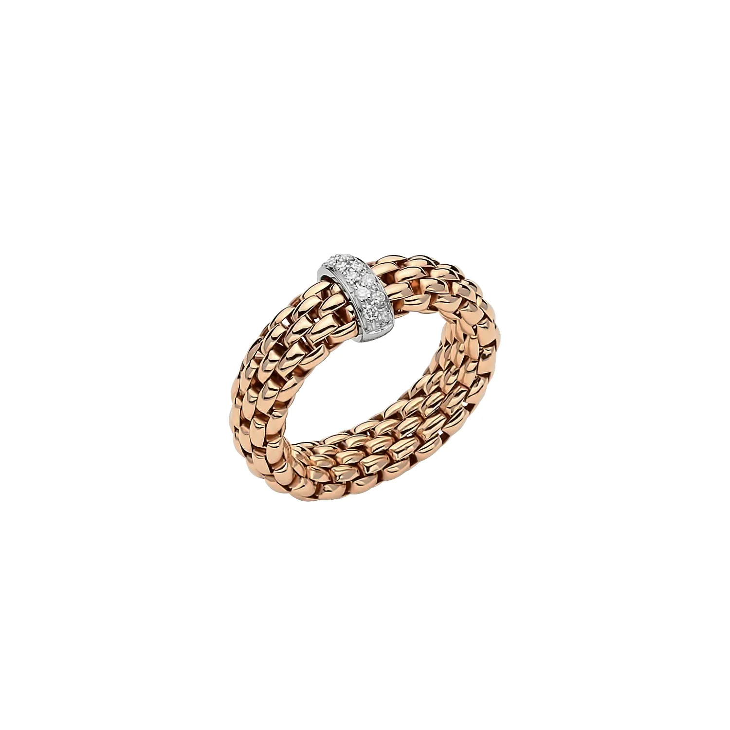 FOPE Vendome Flex-It Rose Gold & Diamond Ring