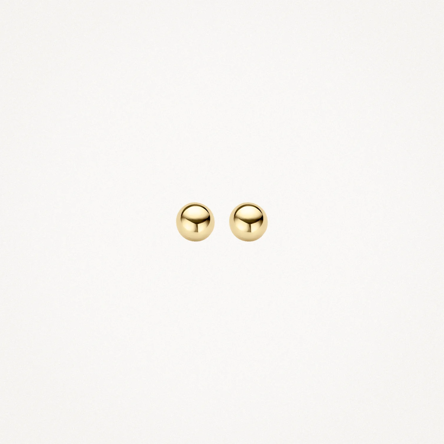 Blush Yellow Gold Ball Stud Earrings - Small