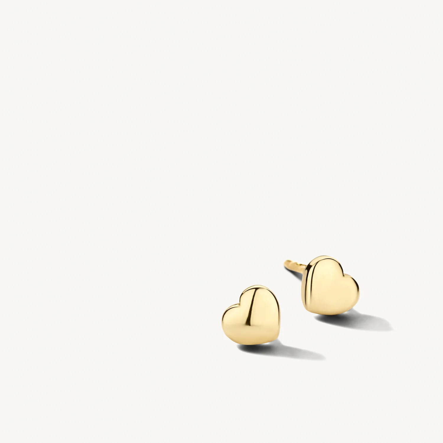 Blush Small Gold Heart Stud Earrings