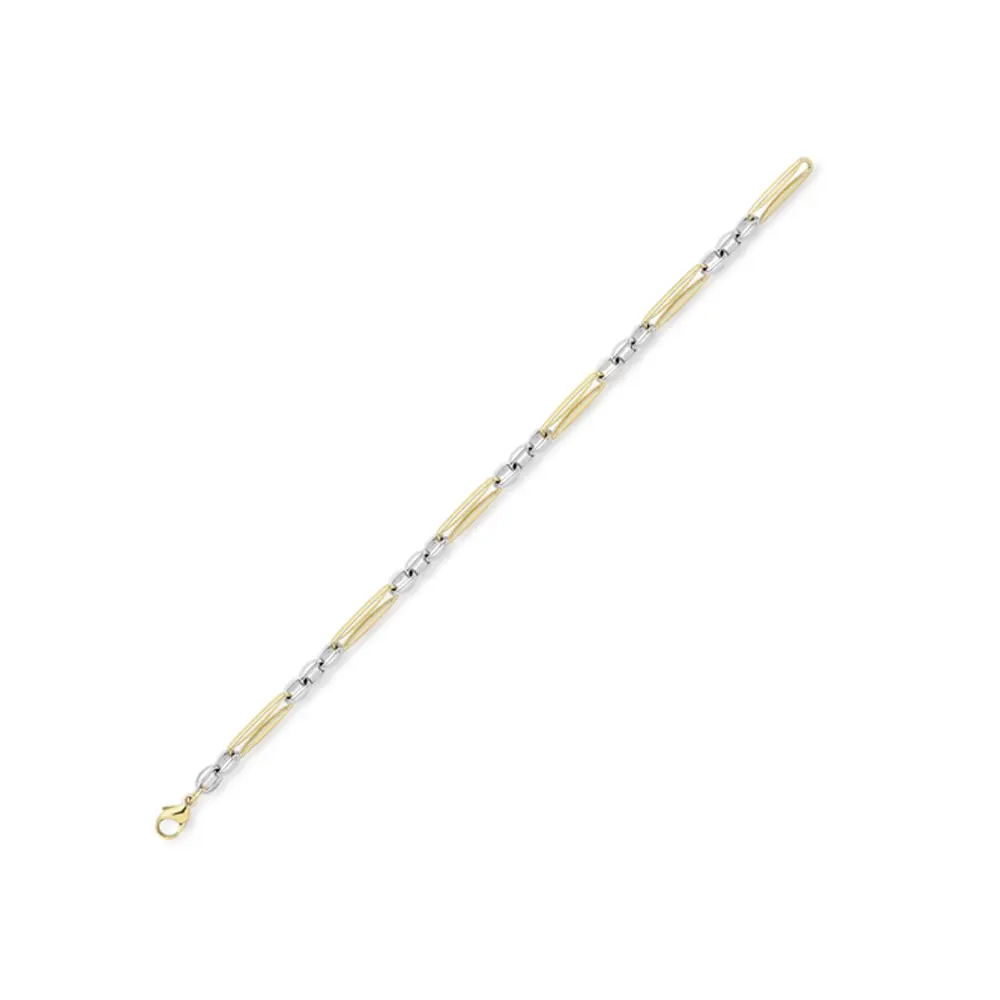 Two-Tone Gold Open Link Bracelet