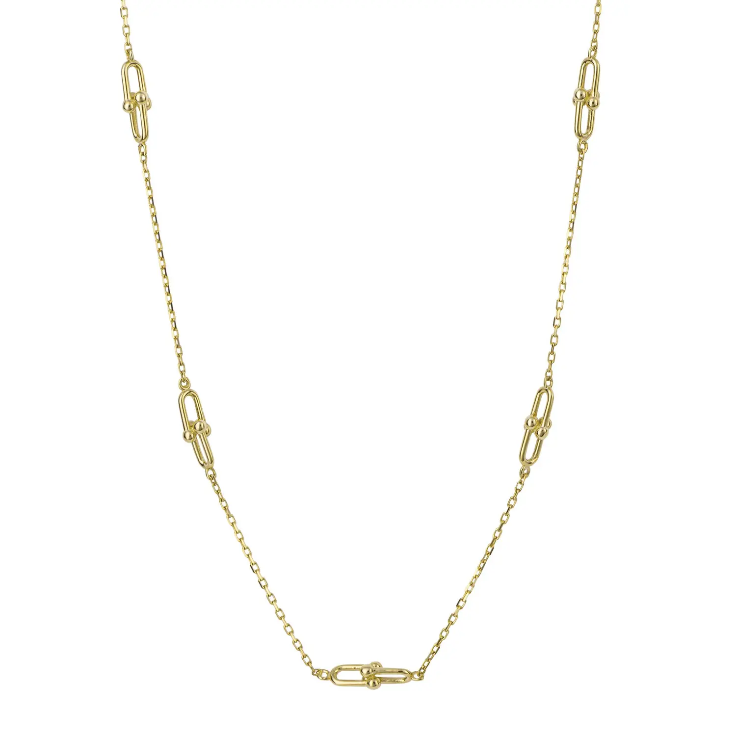 Yellow Gold U-Link Chain Necklace