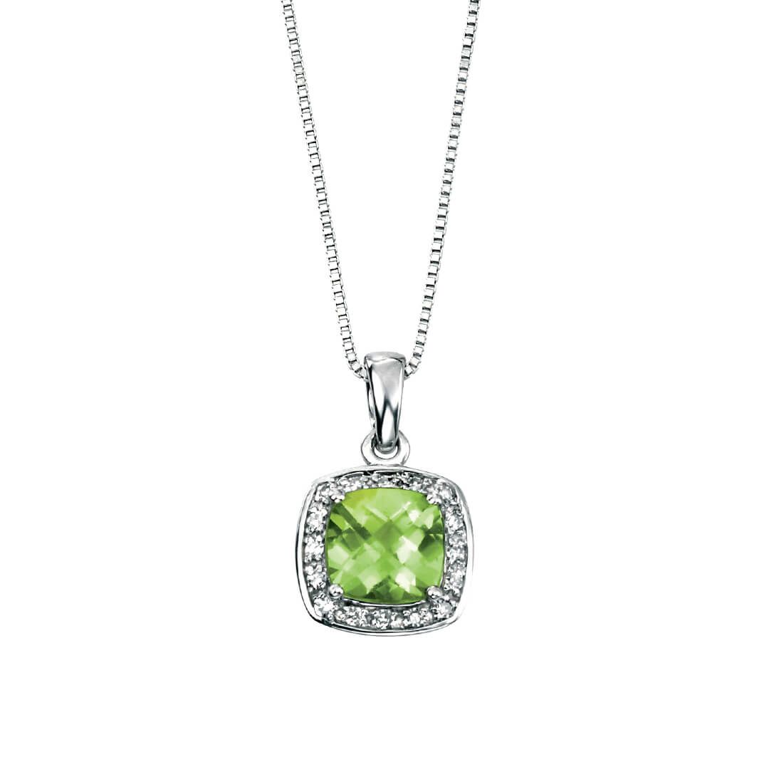 Peridot & Diamond Necklace