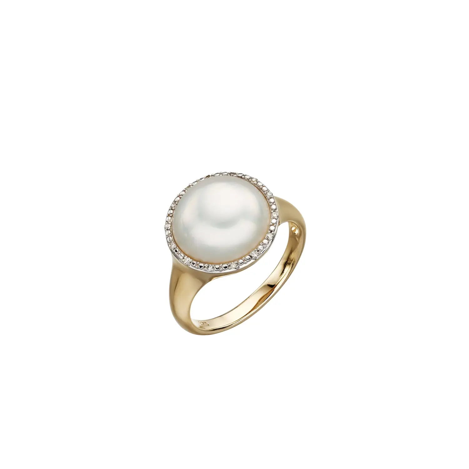 Mabe Pearl & Diamond Dress Ring