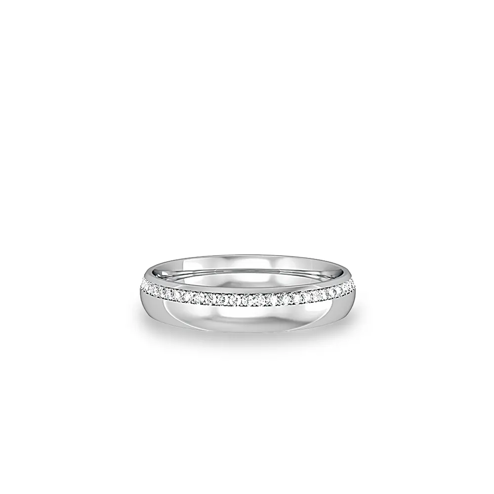 9ct. White Gold & Diamond Wedding Ring