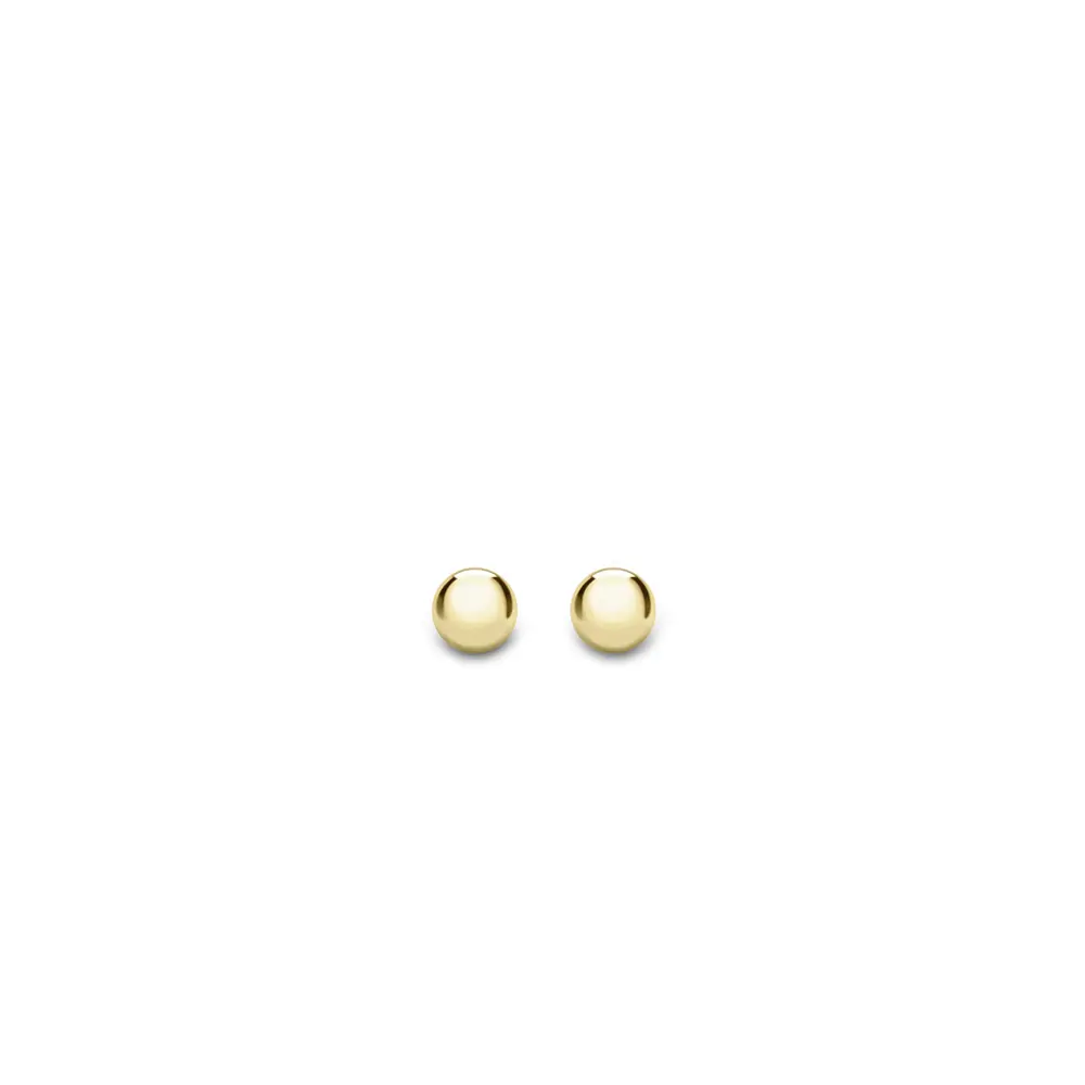 Yellow Gold Ball Stud Earrings - 6mm