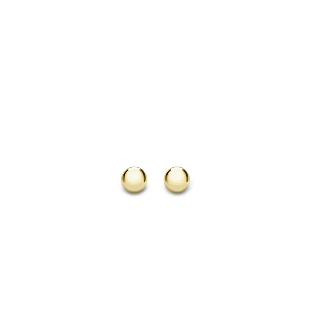 Yellow Gold Ball Stud Earrings - 7mm