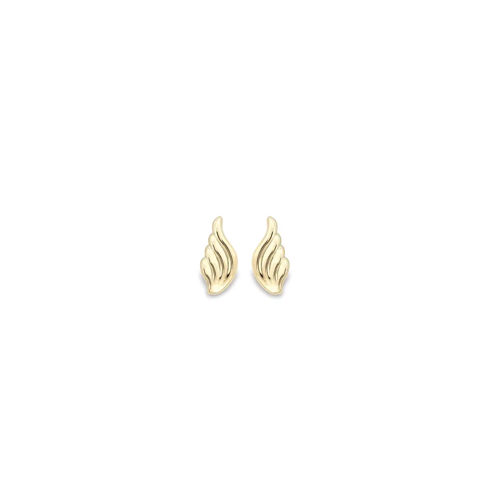 Yellow Gold Wing Stud Earrings