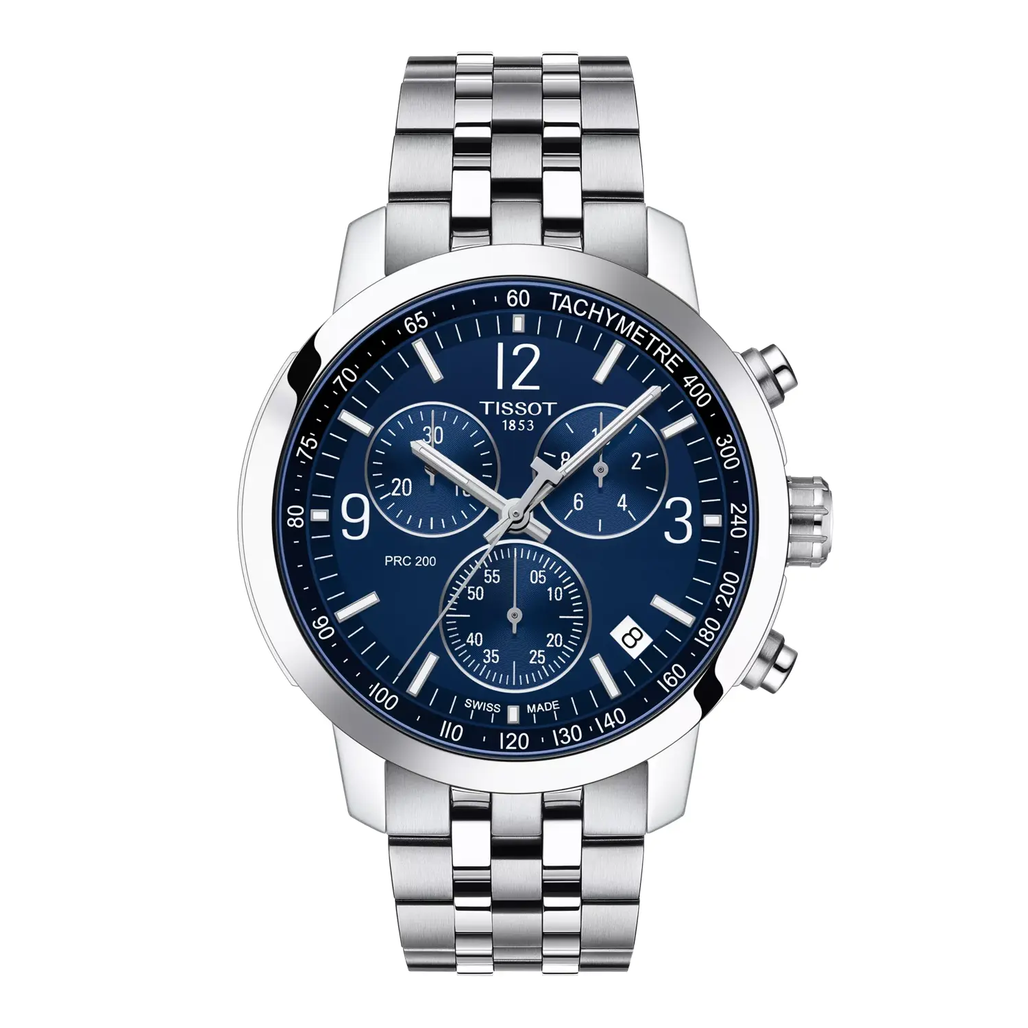 Tissot PRC 200 Stainless Steel Chronograph - Blue Dial