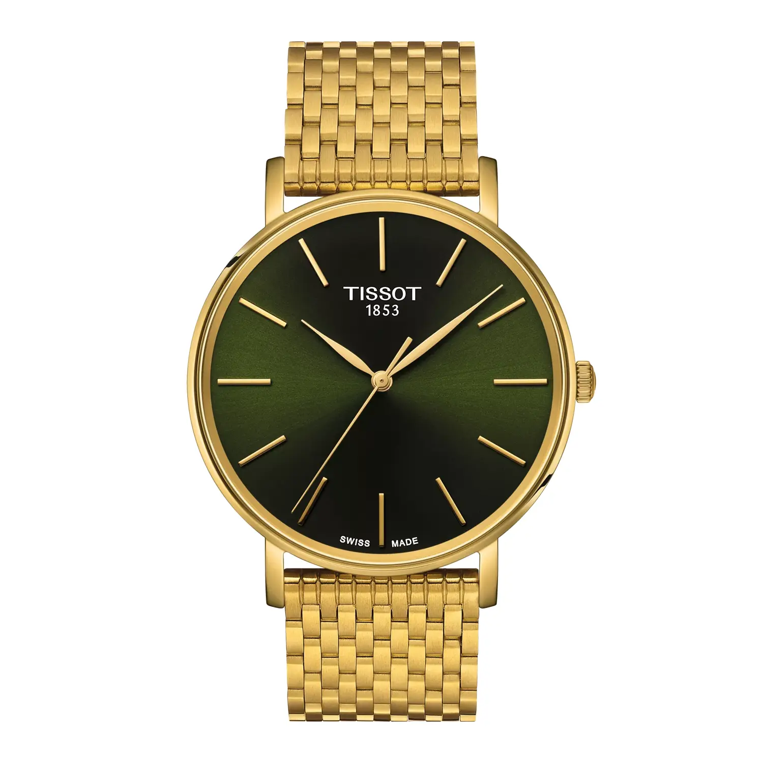 Tissot Everytime Gold Watch - 40mm Green Dial